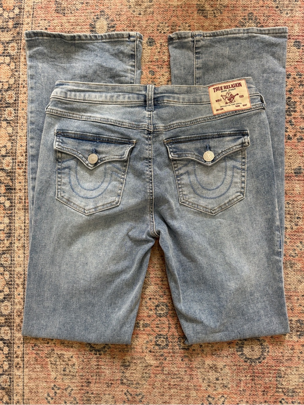 True Religion Becca Mid Rise Bootcut Light Blue Denim Jeans